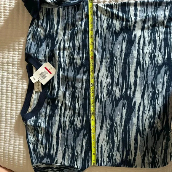 NWT Wonderly plus Studio Womens BLUE Tye Dye Long Sleeve Sweat Shirt Size 1XPLUS - Picture 7 of 7